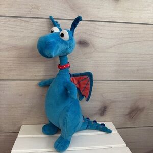 Disney Store Doc McStuffins STUFFY 15” Stuffed Plush Talking Blue Dragon WORKS